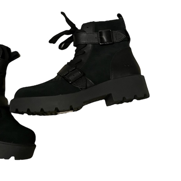 Ugg zorrah waterproof mix leather combat boots - Picture 2 of 13